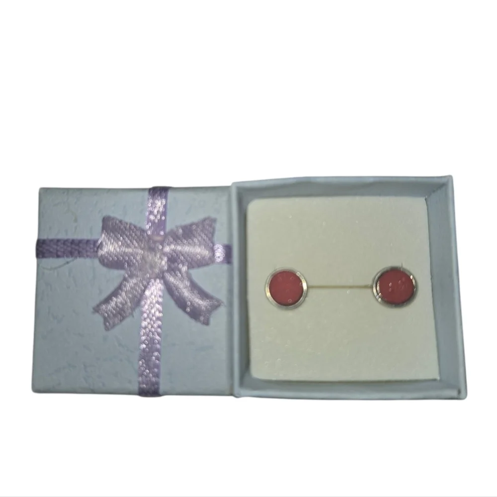 Red Sparkling Earrings‎